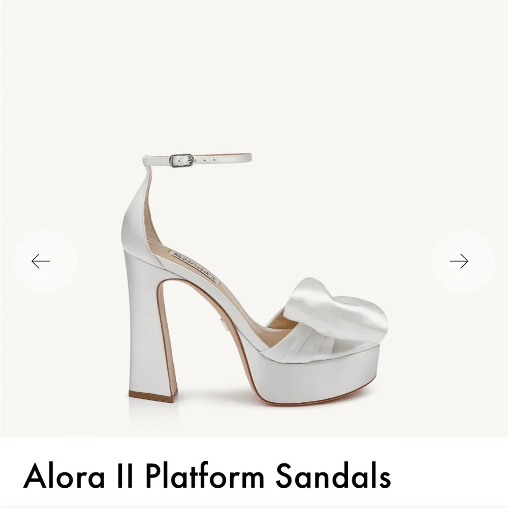 Badgley Mischka Alora II Platform Heels - White - Picture 7 of 8